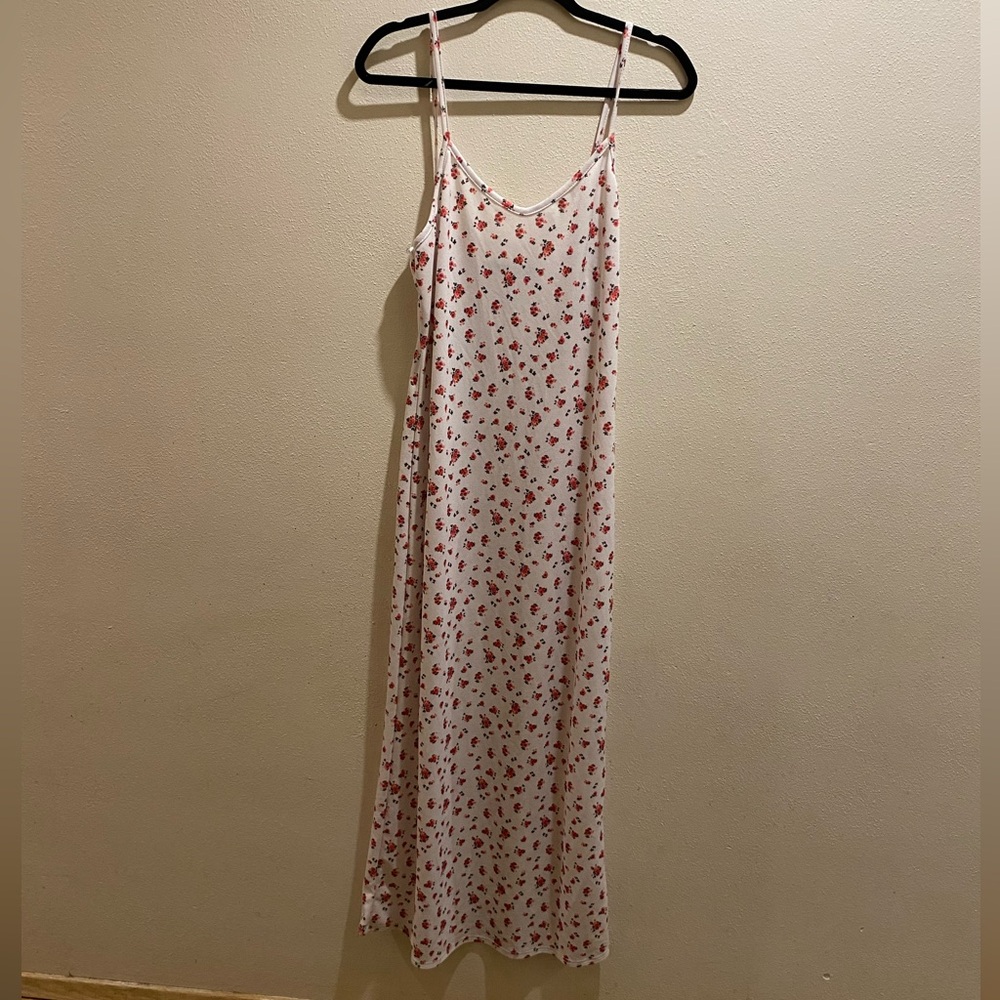 Boohoo White Floral Maxi Dress Size 12